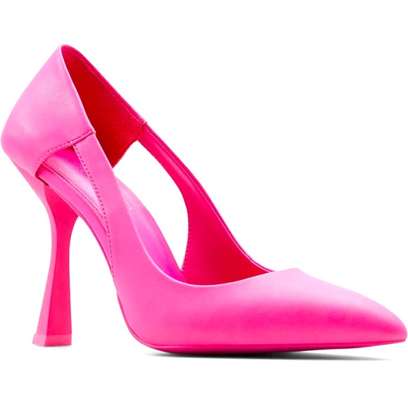 Shoes - Barbie Pink Side Cut Out Vegan Leather High Heels